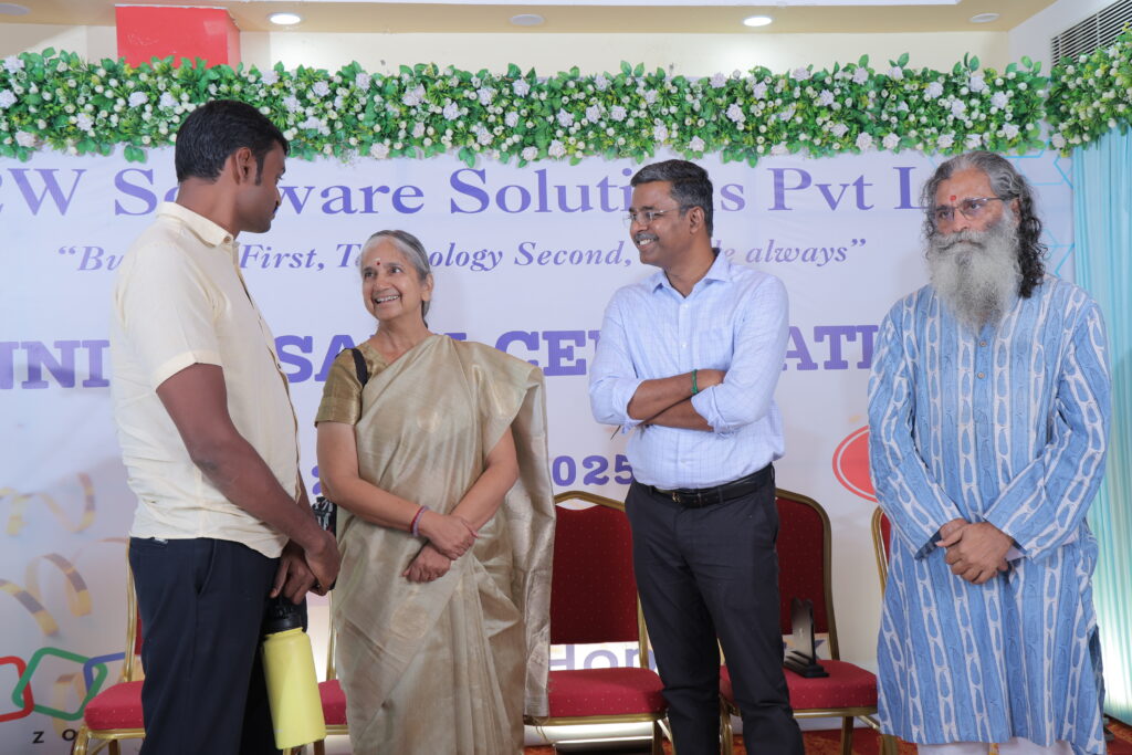 V2W team members at the company anniversary celebration