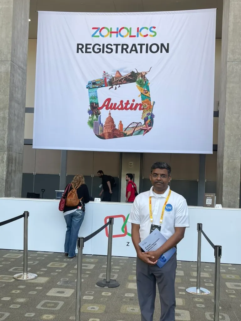 Sreedharan at Zoholics registration in Austin