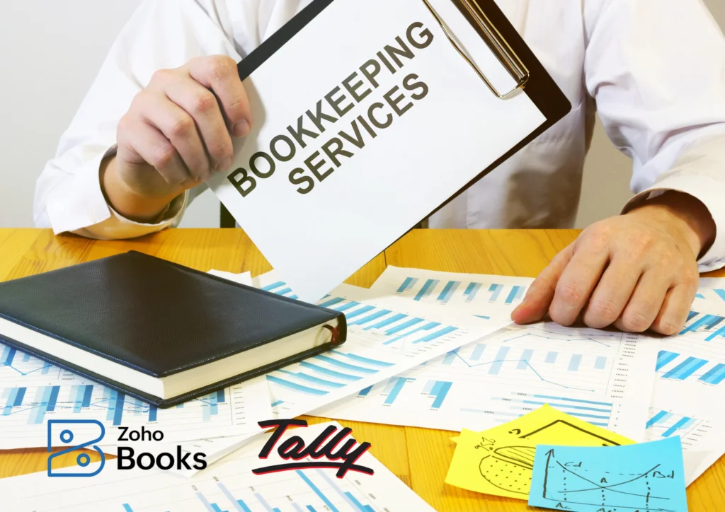 Bookkeeping services on Zoho Books and Tally